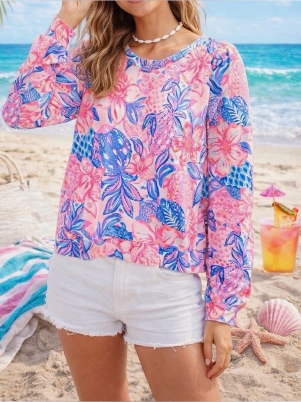 Lilly Pulitzer Pink Isle Snappy Turtle     Size-S EUC